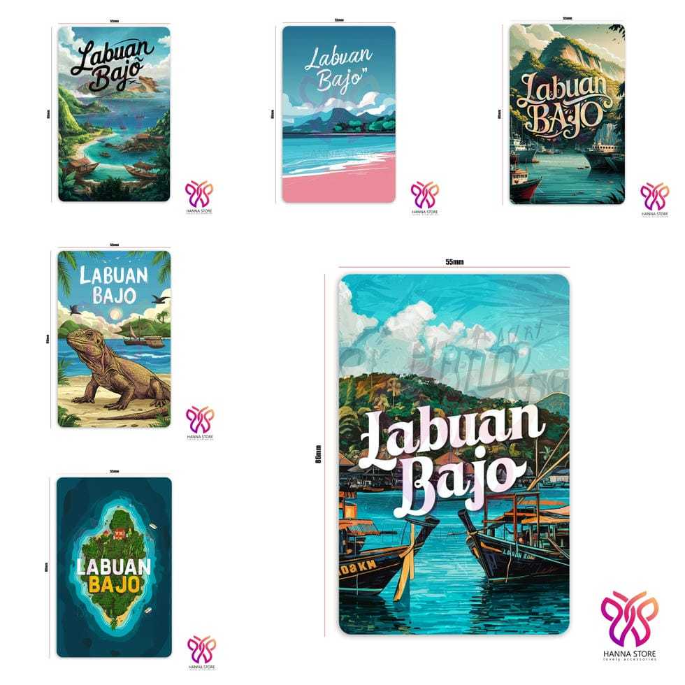 Magnet Tempelan Kulkas Souvenir Labuan Bajo Pantai Pink Komodo