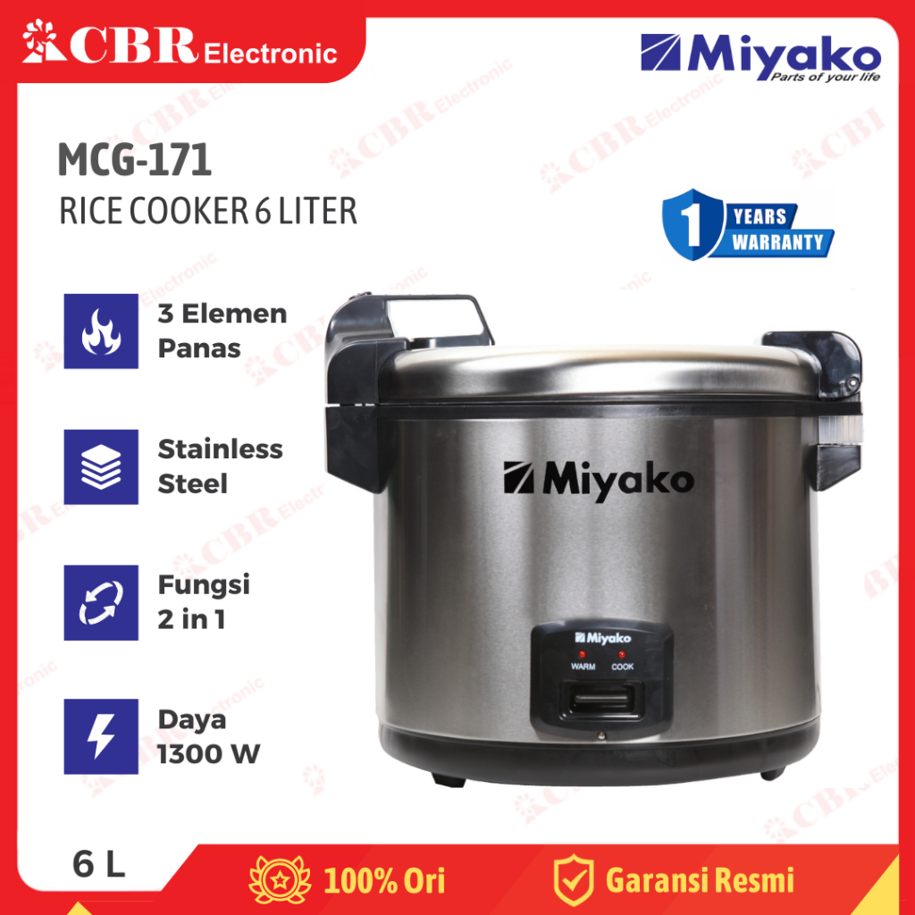 Rice Cooker MIYAKO 6 Liter MCG-171