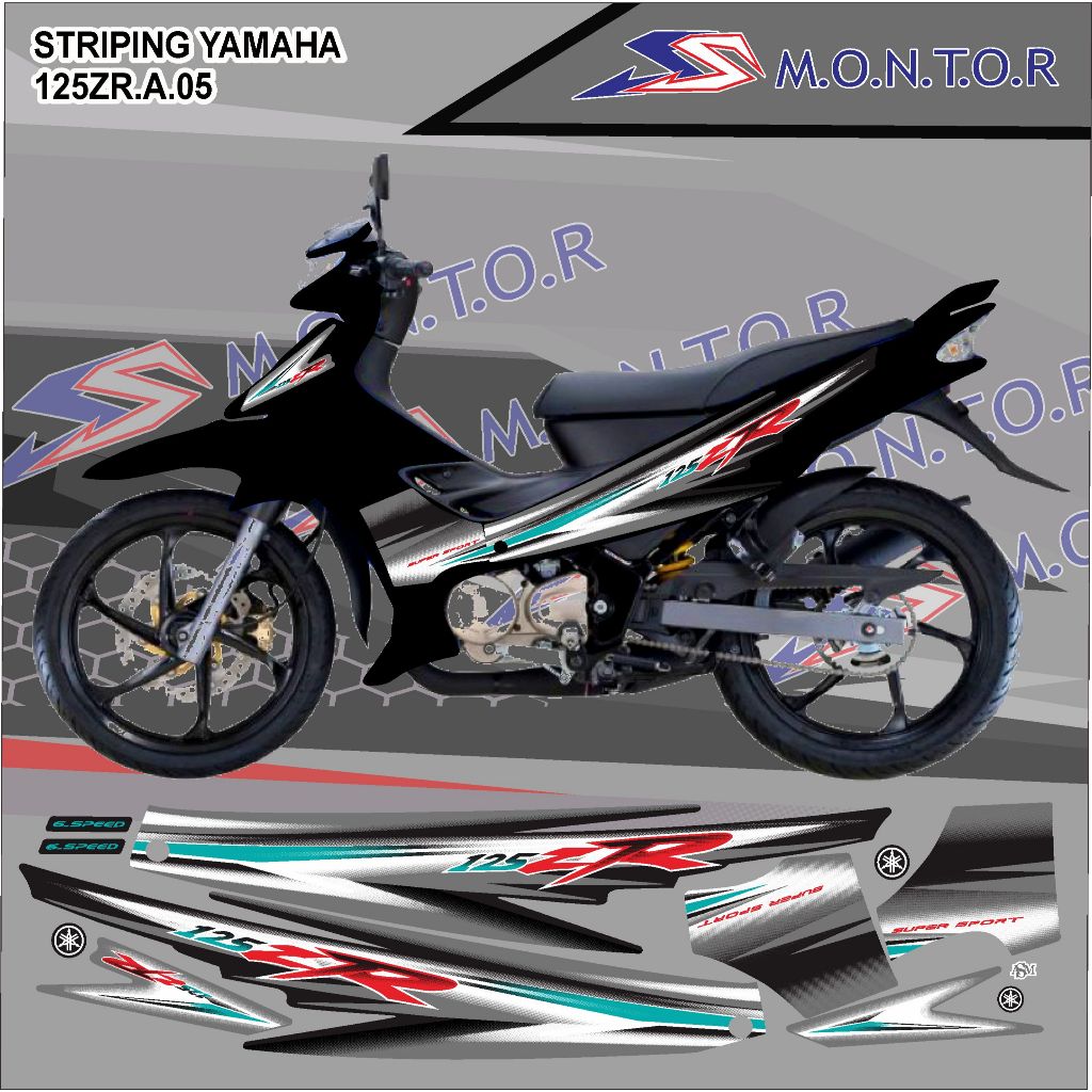 STRIPING STICKER YAMAHA 125 ZR CUSTOM