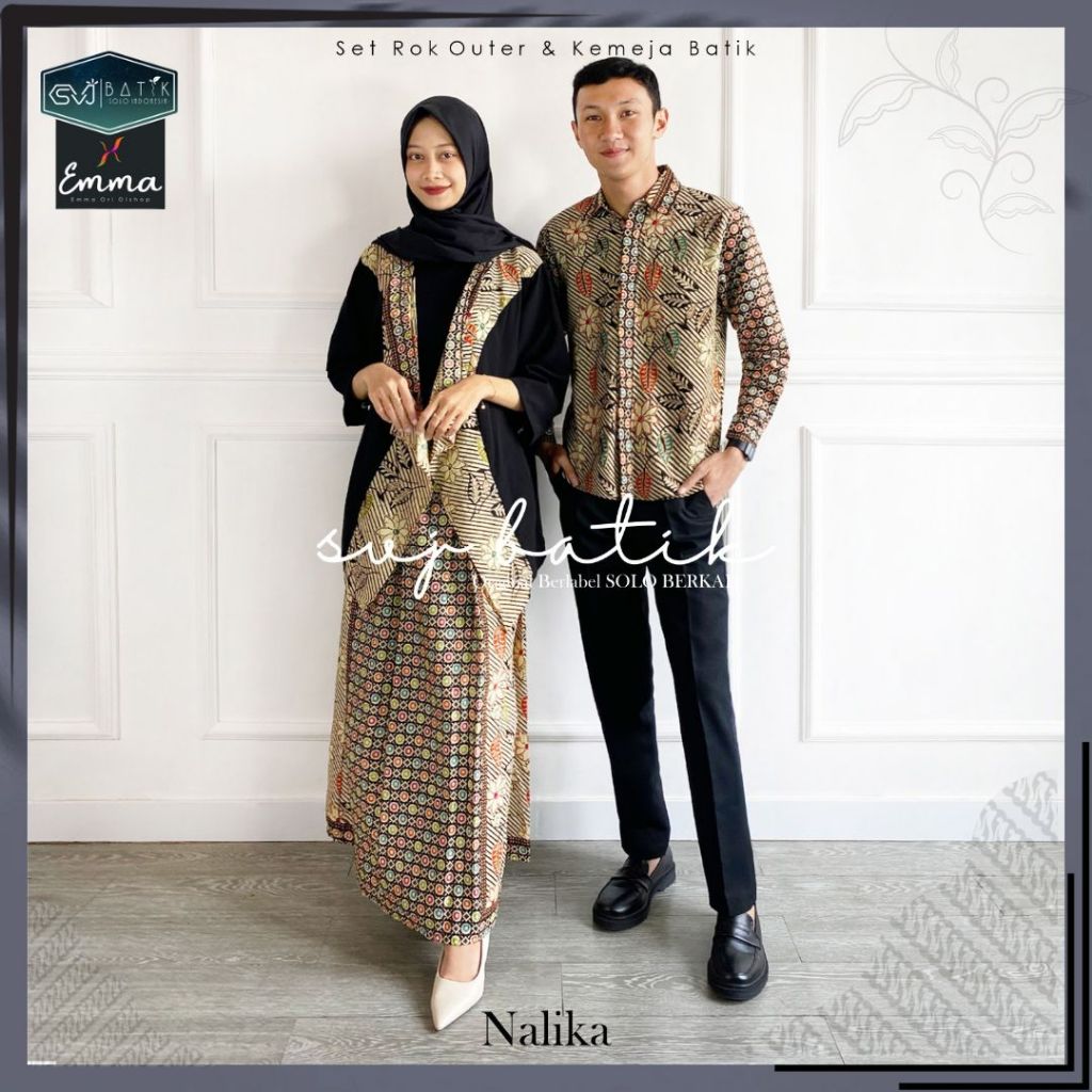 Couple Set Modern Batik Katun Outfit Pasangan Kondangan Ori SVJ Batik