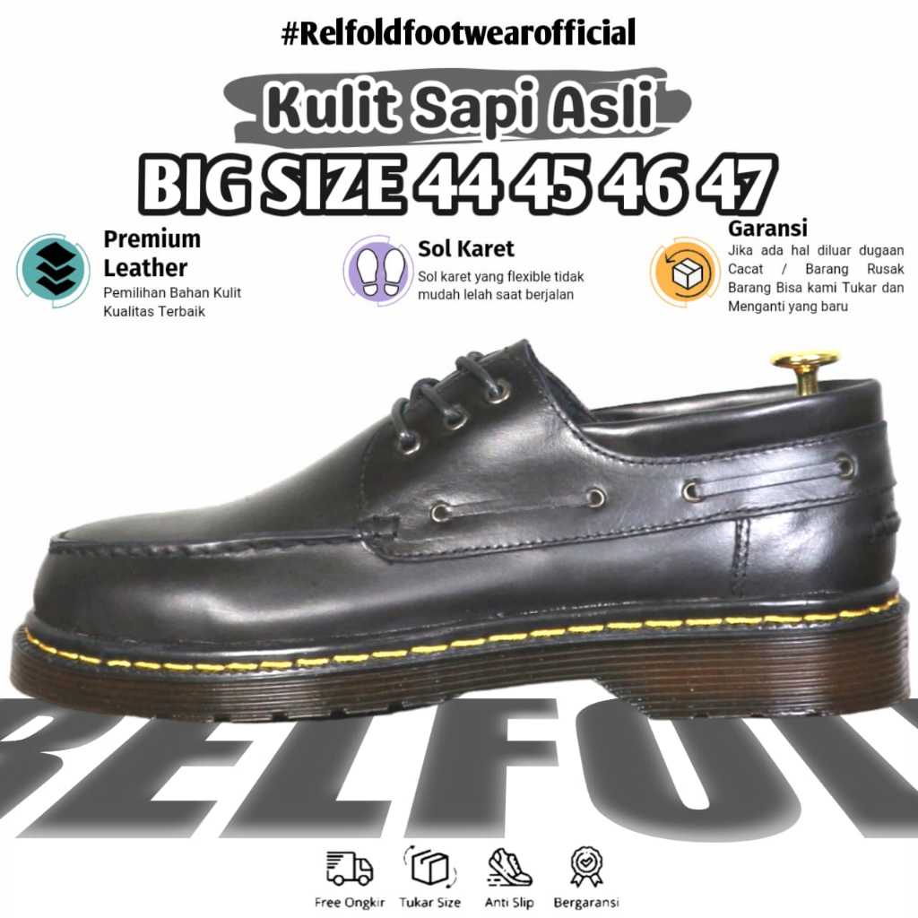 Sepatu Ukuran Besar 44 45 46 47 Pria | Sepatu Jumbo Pria | Sepatu Big Size Pria | Sepatu Kulit Asli 
