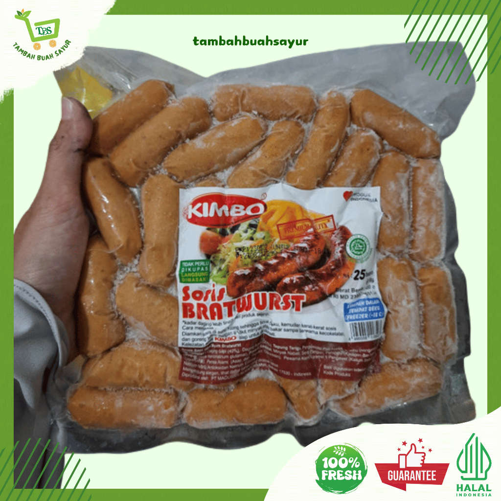 

KIMBO SOSIS BRATWURST 450 GR ISI 25 | Tambah Buah Sayur