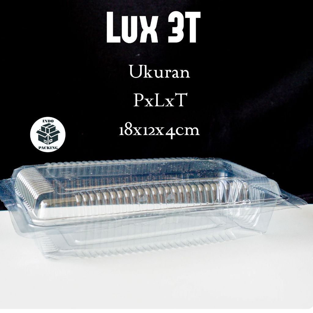 (isi 100) Mika Kue Lux 3T Kotak Kue Plastik Murah Box Mika