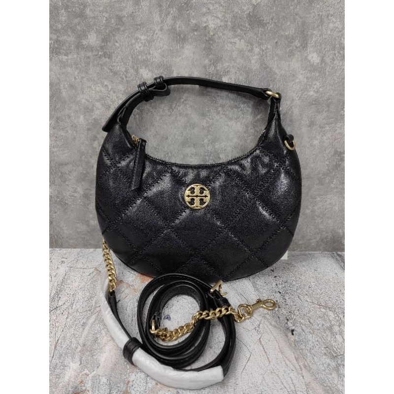 TB Willa Mini Crescent Bag Black
