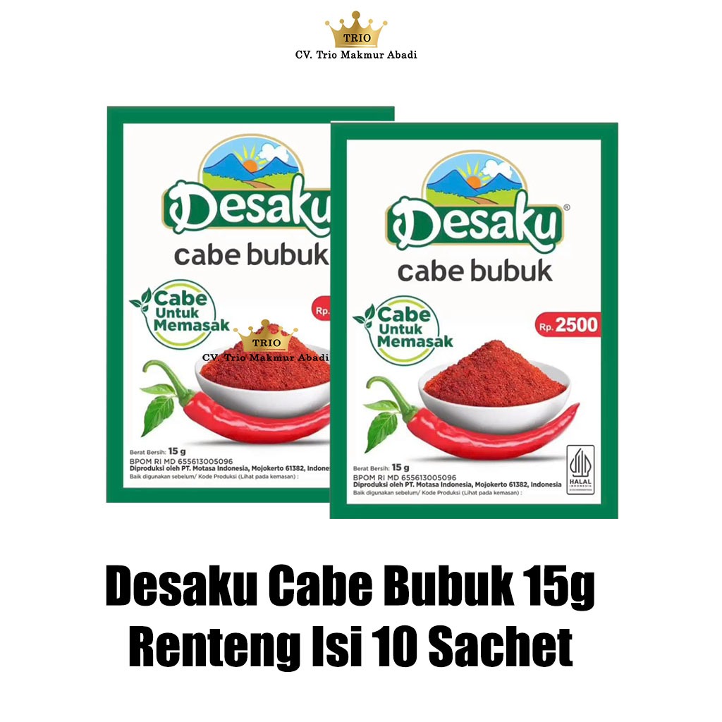 

Desaku Bubuk Cabe 15g Renteng Isi 10 sachet