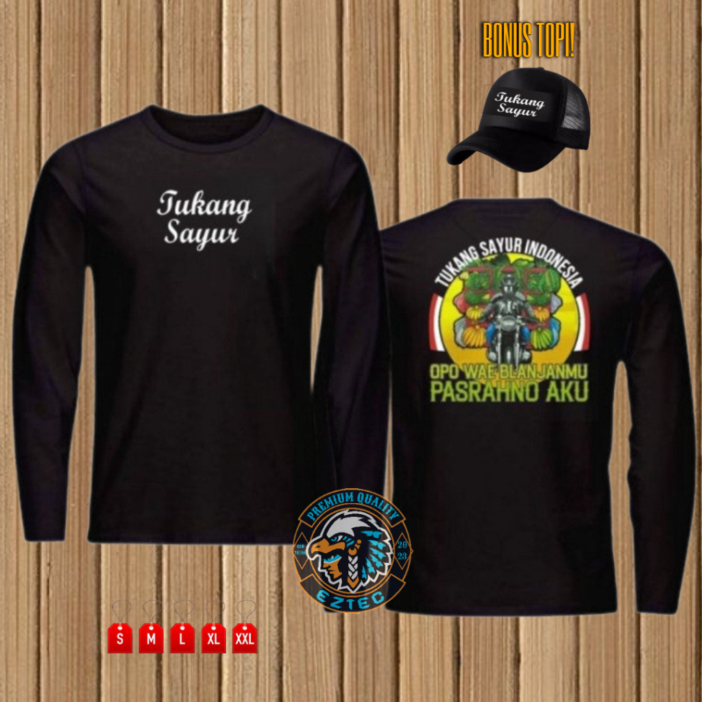 KAOS TUKANG SAYUR INDONESIA OPO WAE BLANJANMU PASRAHNO AKU KATA KATA KEREN GRATIS TOPI TRUCKER KEREN