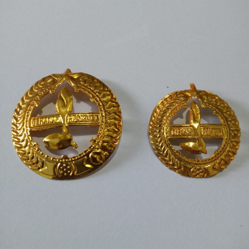 tanda topi pembina pramuka / pin peci pembina pramuka