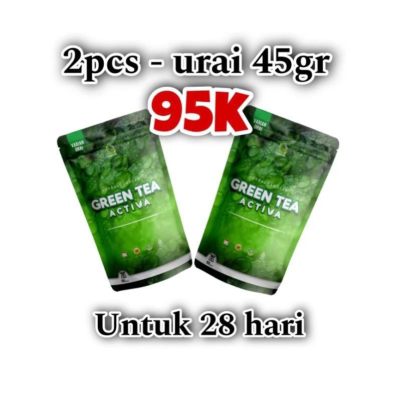 

[COD] PAKET 2 PCS URAI 45GR || GREEN TEA ACTIVA || TEH HERBAL PELANGSING