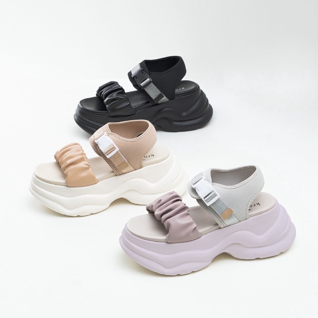 KODE X78Y KRONIKEL SORA Sandal Tinggi Tali Wanita Chunky Concert Sandal