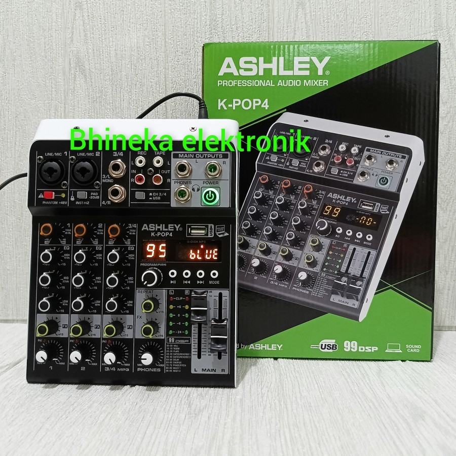 MIXER ASHLEY KPOP4 / KPOP 4 MIXER 4 CHANNEL BLUETOOTH, USB