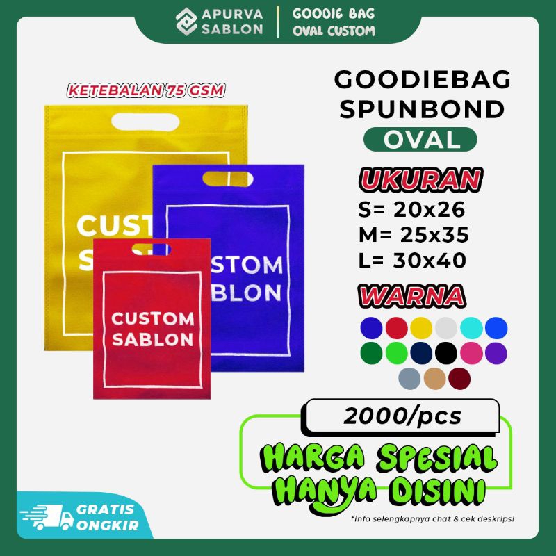 

SABLON CUSTOM TAS KAIN / GOODIEBAG OVAL TEBAL (FREE)