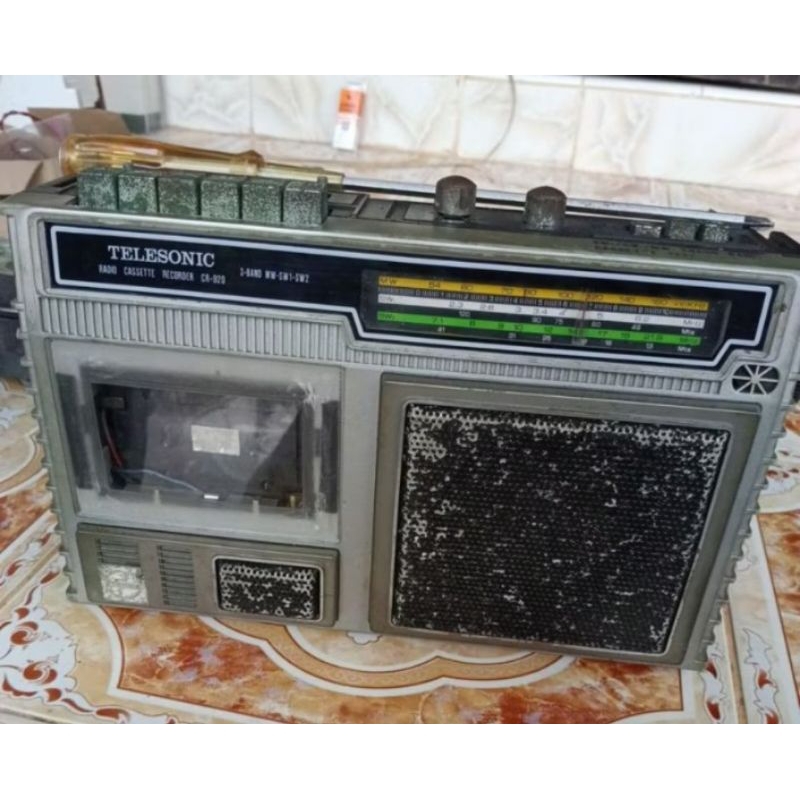 Radio Antik Jadul Koleksi Pajangan Vintage 1970-an, Telesonic, Sony, Philifs, National, MW, SW, FM