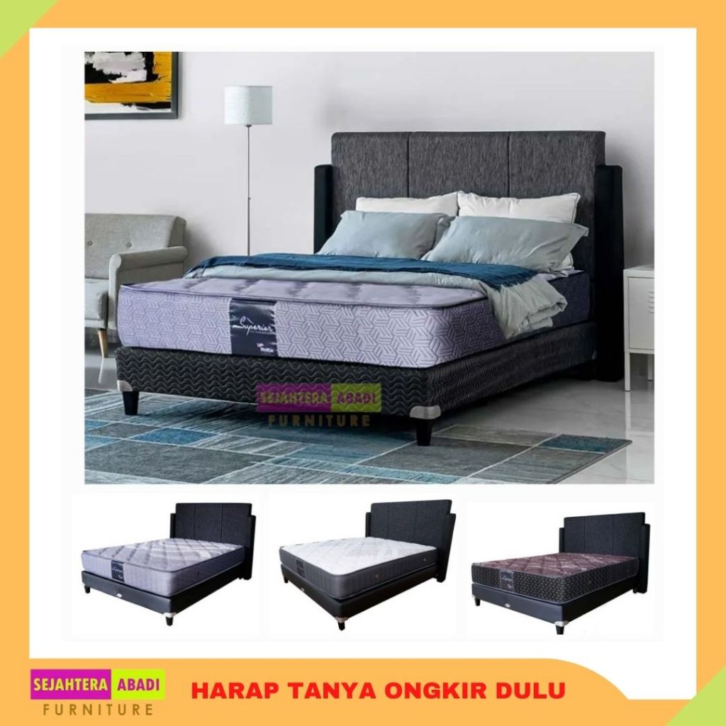 american springbed superior kasur divan standart foam enchasment matras dan full set free bantal gul