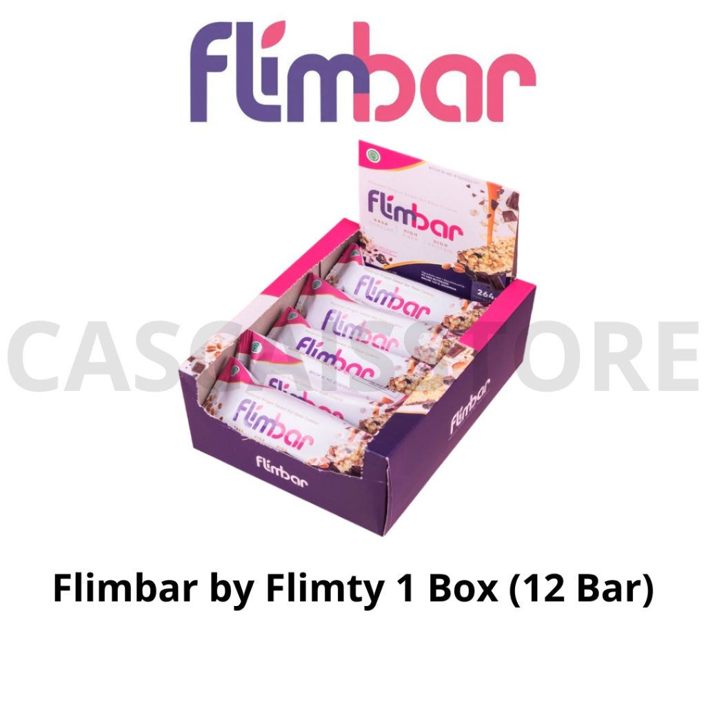 

Flimbar by Flimty 1 Box isi 12 Snack Sehat Fitbar Cemilan Kesehatan Kaya Nutrisi dan Rendah Kalori