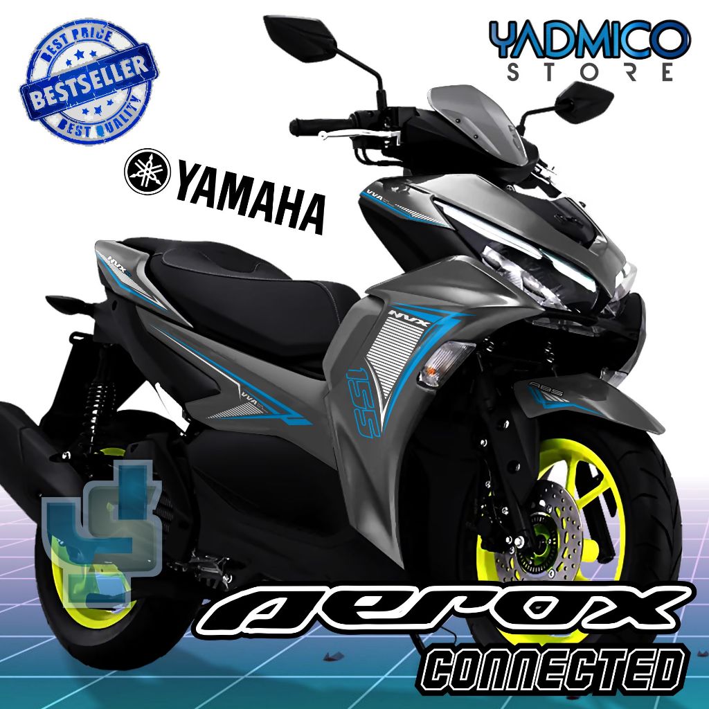 Decal Aerox 155 Connected Full Body - Stiker Motor Aerox 155 Connected Full Body - Striping Hologram