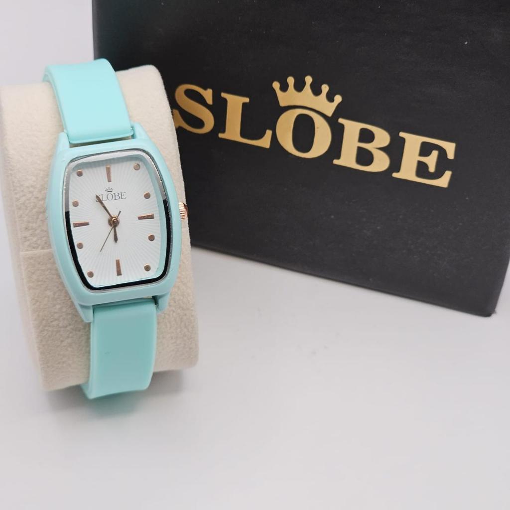 GARANSI / Jam Tangan Wanita SLOBE Original /  Jam Tangan RUBBER Cewek Elegan Anti Air