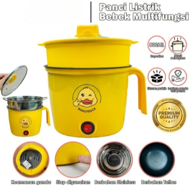 panci listrik panas elektrik multifungsi/penanak nasi 800ml/panci masak mie/peralatan dapur