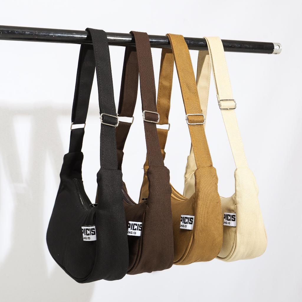 Trapicis - Sling Bag Tas Selempang Canvas Wanita Pria / Tas Selempang Daily Casual Stylish