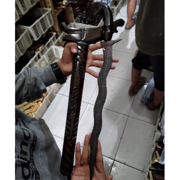 KODE O56G KERIS BESAR WANARA SEMAR GOLEK PUSAKA Antik JAWA JUMB