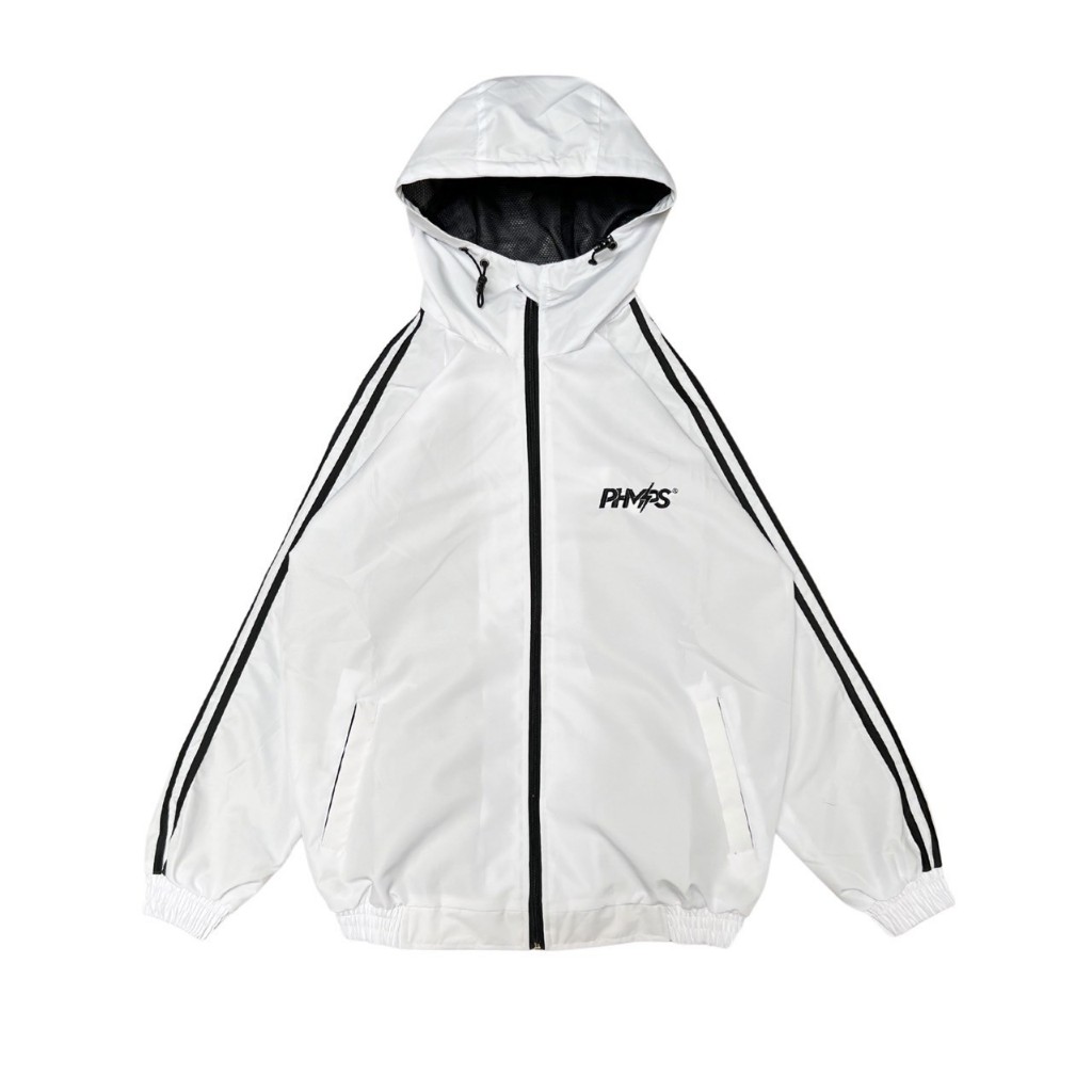 Jaket Linea Running Tracksuit Stripe Lengan Pria Wanita Saku Resleting