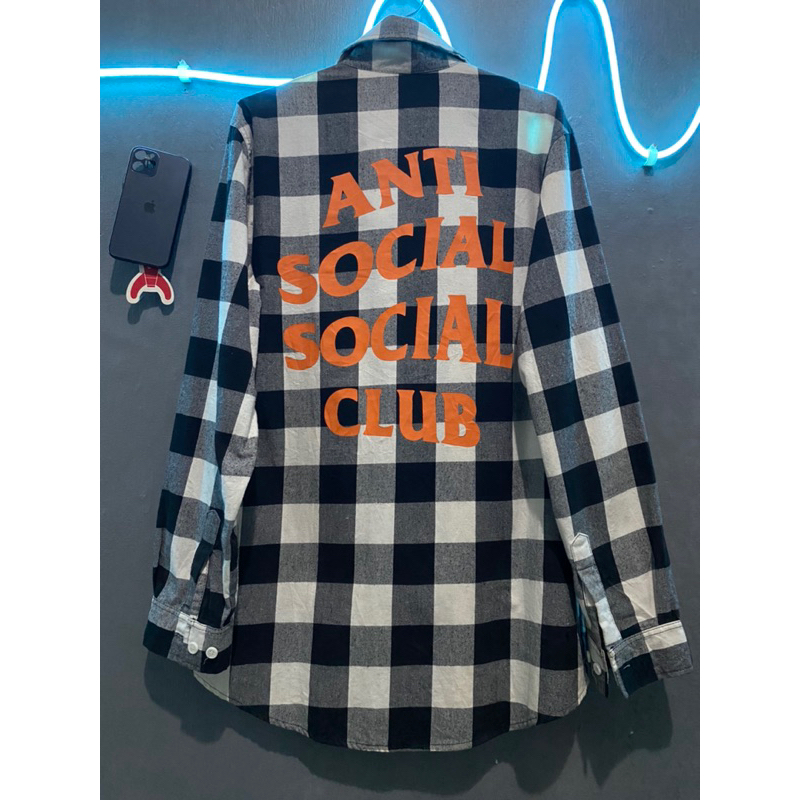 flenel Shirt kemeja ASSC / Anti Social Social Club japan