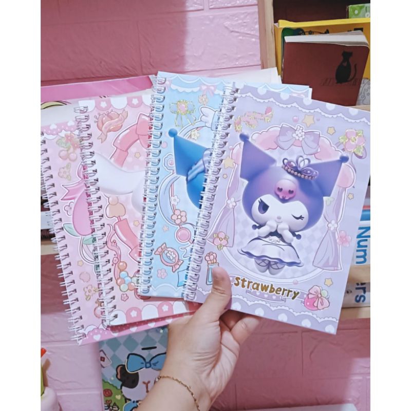 

(120HAL) Buku tulis A5 motif sanrio new cover ring book cinnamonroll melody kuromi