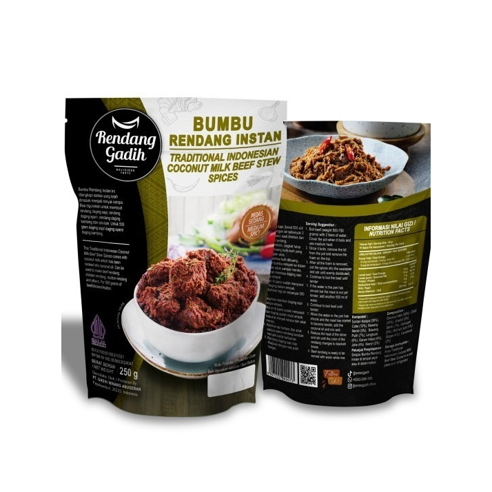 Rendang Gadih - Bumbu Rendang Instan - Rendang Instan/Siap Saji