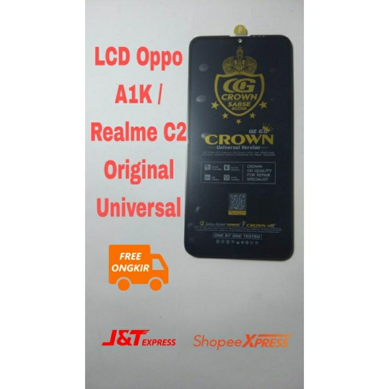 LCD OPPO A1k /Realme C2 Fullset Touchsreen Original Crown