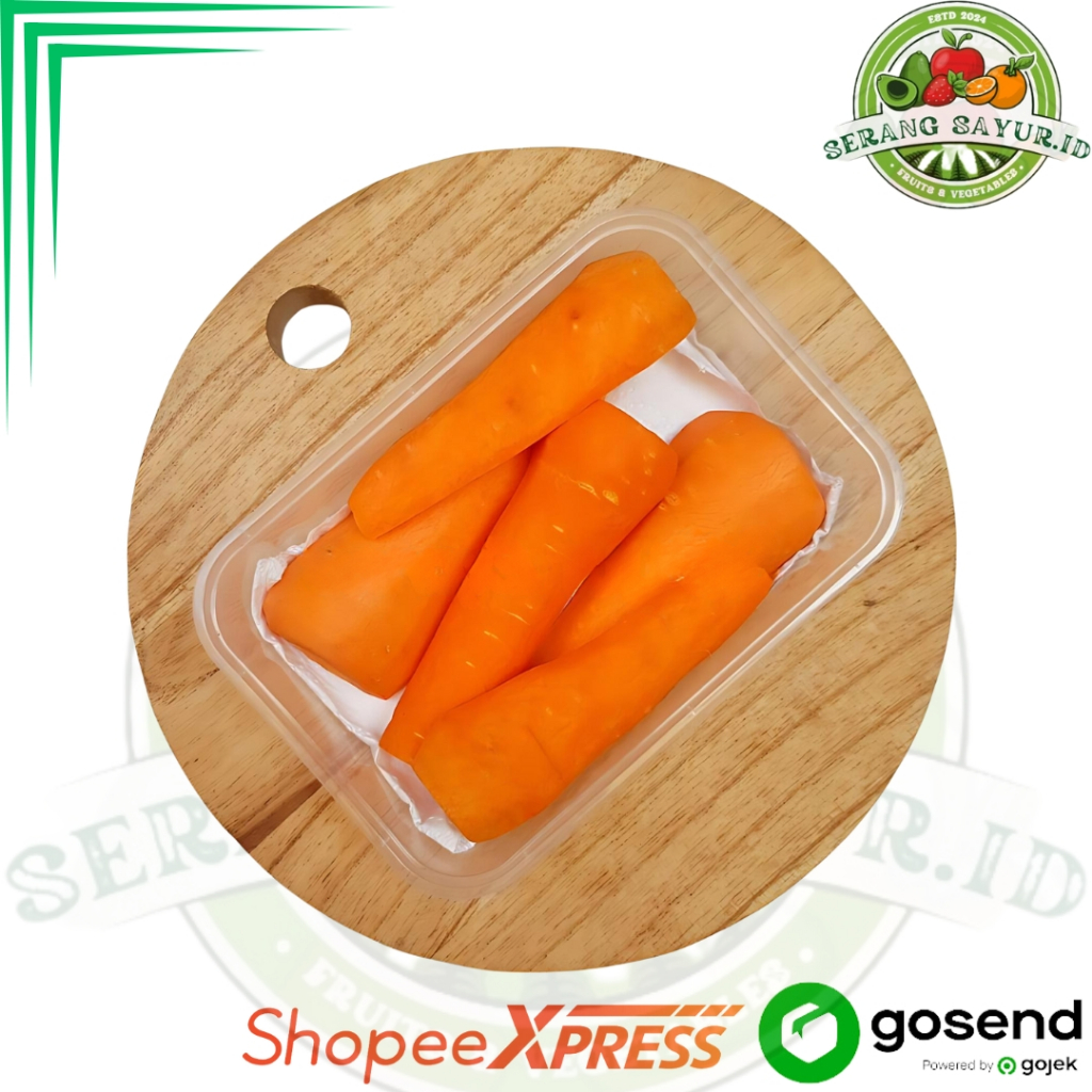 

WORTEL IMPORT KUPAS FOODPREP | SayurInstan