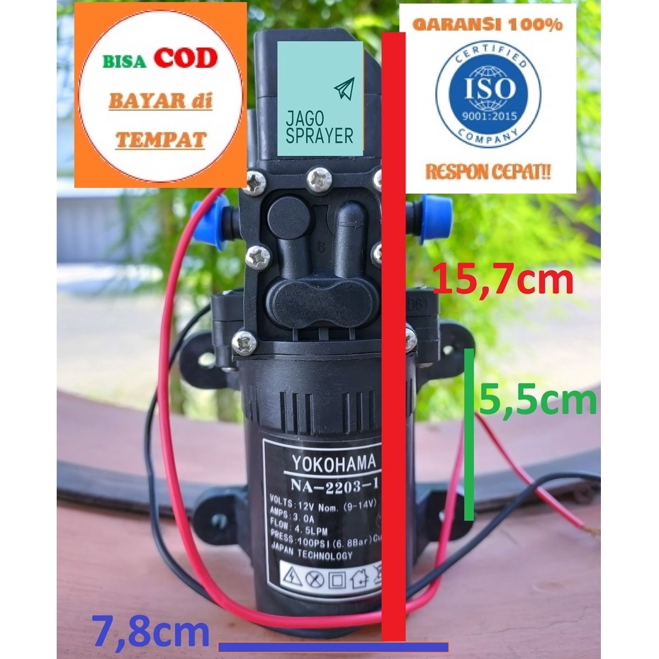 KODE X45Z 11 PSI  5 Liter Per Menit  Dinamo Pompa Air Nagasaki Yokohama Nagawa Sprayer Elektrik Tang