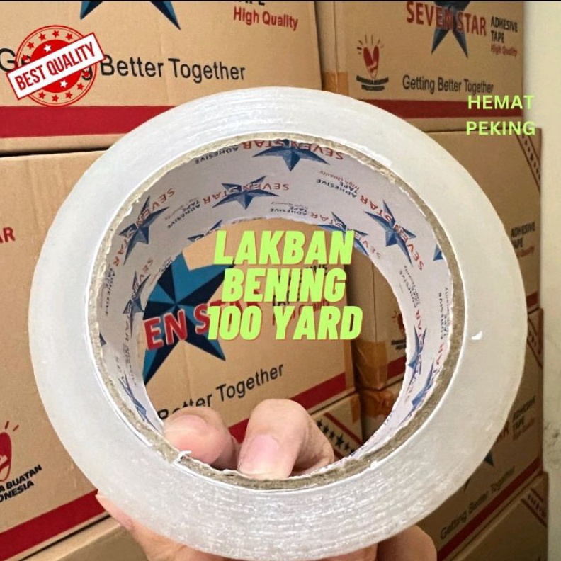 

DISCOUNT LAKBAN BENING COKLAT 1 YARD 2 INCH isi 6 pcs putih transparan