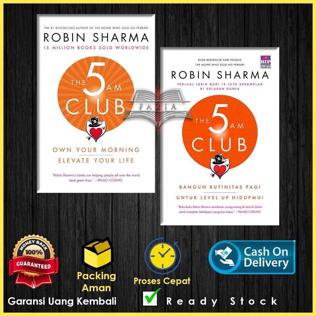 TERLARIZZZ EnglishIndonesia Buku The 5AM Club by Robin Sharma