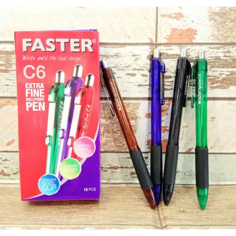 

KODE U87X Pulpen Faster C6 12 pcs