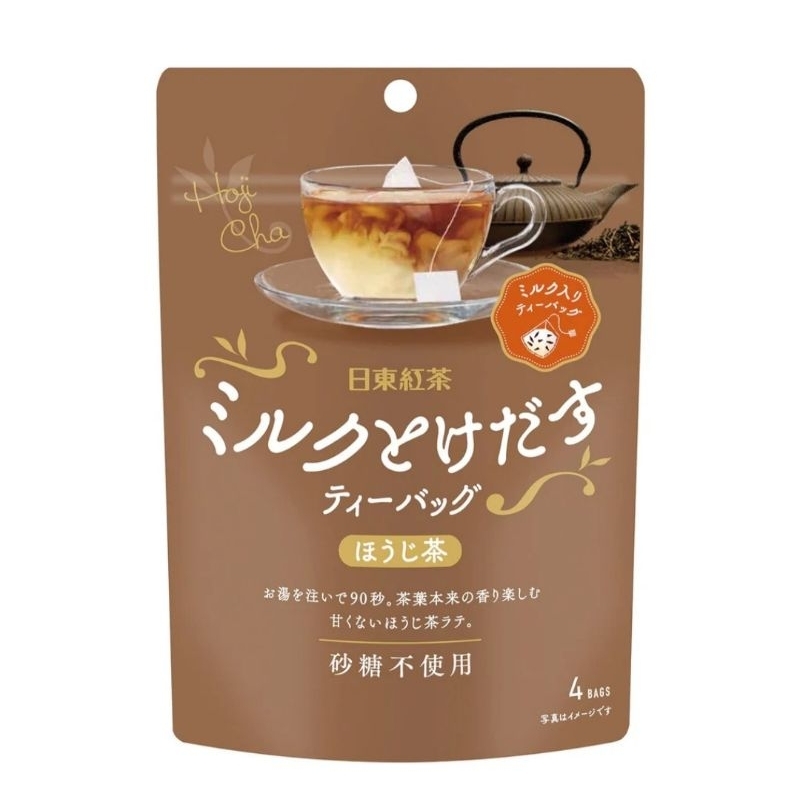 

Mitsui Norin Nitto Black Milk Tea Houjicha Tea Bag isi 6 pcs Made in Japan Original