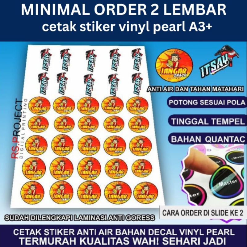 

STIKER VINYL A3+ LABEL SUPER PREMIUM PRODUK SIAP CETAK BEBAS DESAIN/ REQUEST