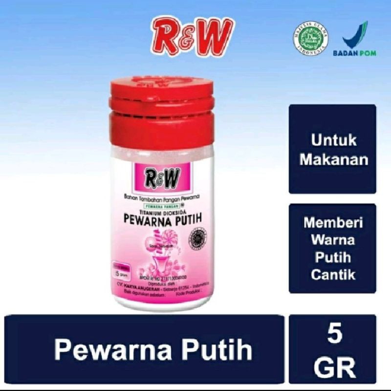 

Pemutih R&W Pewarna Putih Rajawali Kemasan 5gr