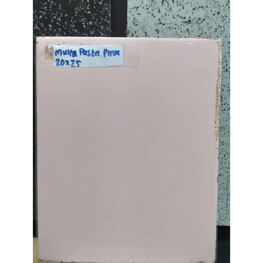 KERAMIK MULIA PASTEL PINK UK.20X25 GLOSSY LANTAI KERAMIK