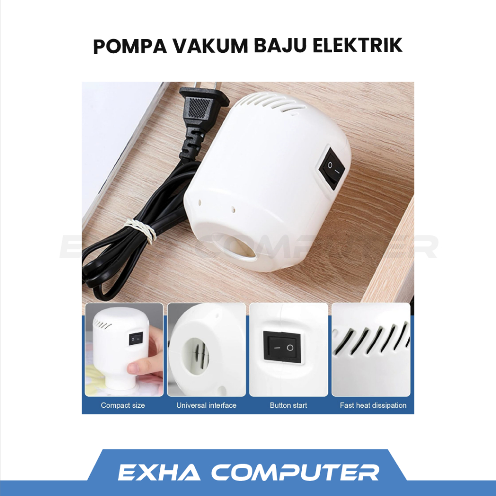 POMPA VAKUM BAJU ELEKTRIK PORTABLE | POMPA VACUM ANGIN LISTRIK