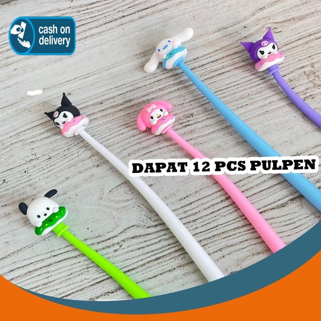 

SELUSIN (12 PCS) PULPEN GEL GOYANG SANRIO DONAT & KUROMI PGK-1241 PGK-1240 DONUT PEN PENA BOLPEN BOLPOIN LUCU ANAK ALAT TULIS KANTOR SEKOLAH MURAH TERMURAH COD