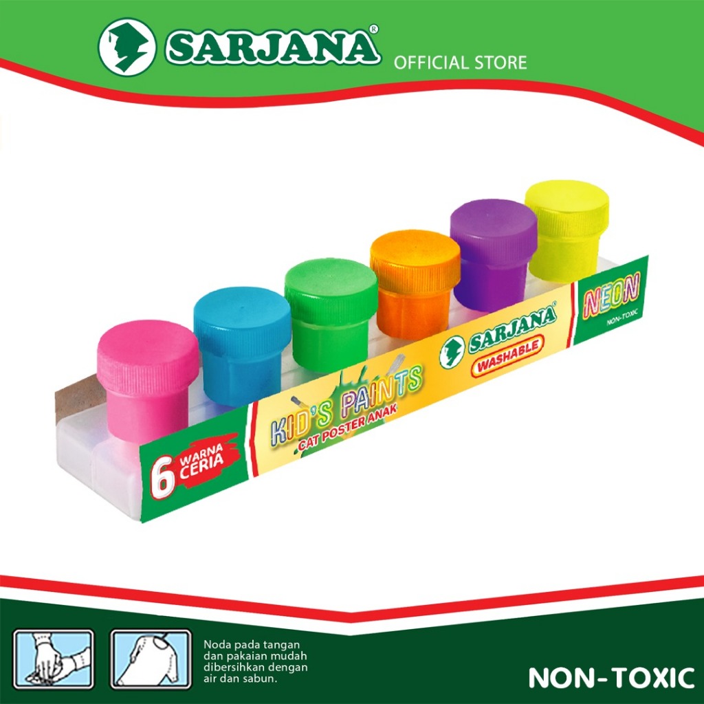 

Cat Poster Anak / Kids's Paint 6 Warna Neon