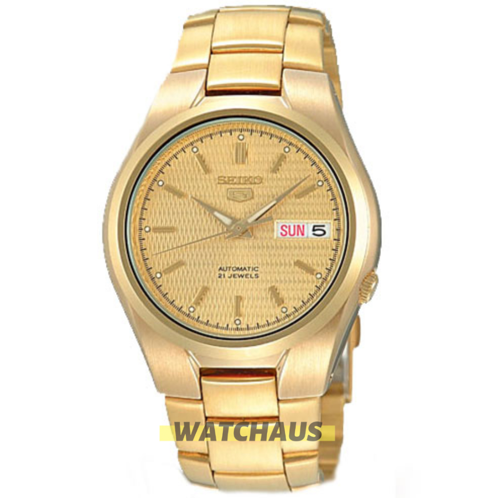 JAM TANGAN PRIA SEIKO 5 AUTOMATIC SNK610 SNK610K1 ANALOG GOLD STAINLESS STRAP