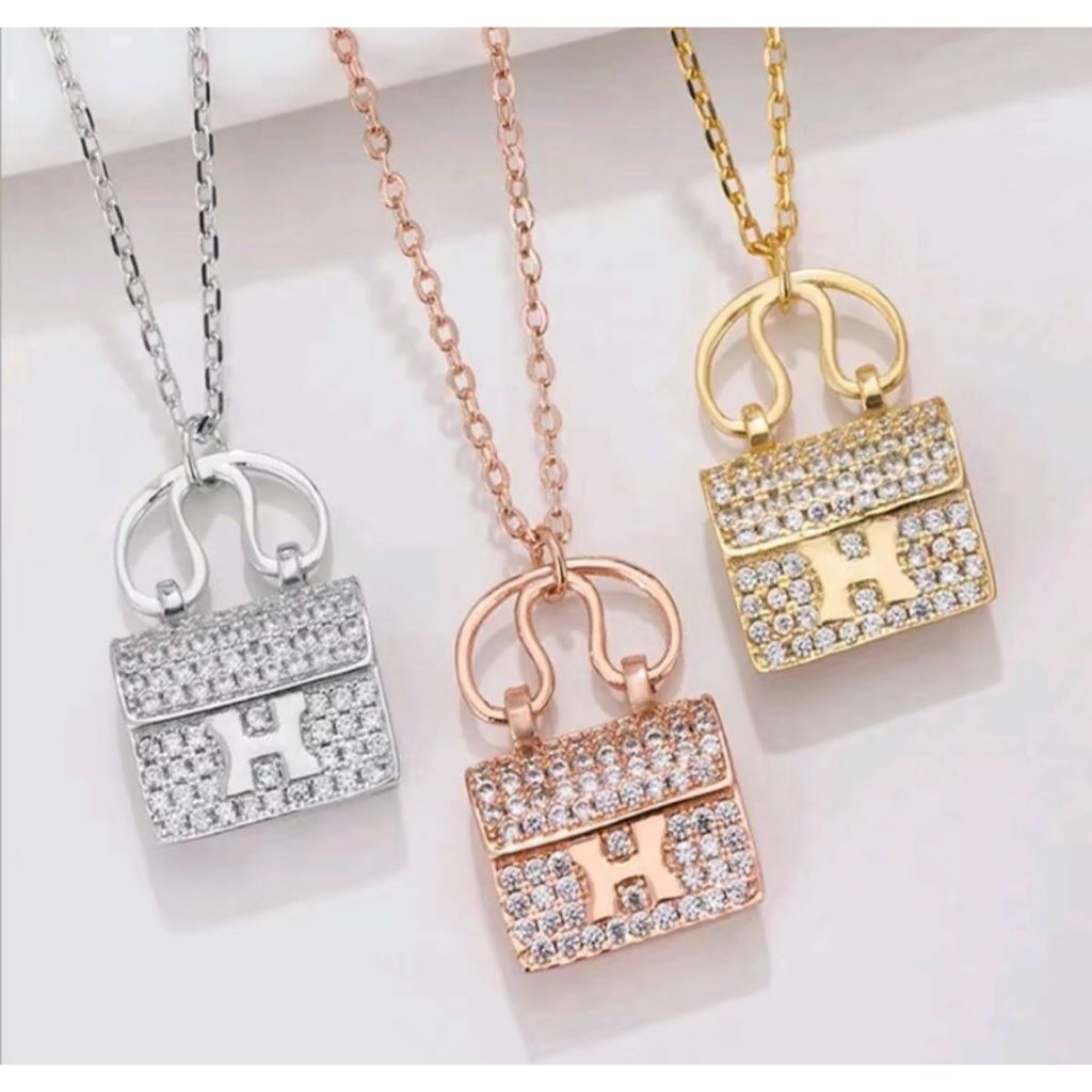 [ Bayar Ditempat ] Kalung Rantai Titanium Wanita Liontin Tas / Kalung Korean Wanita Trendi