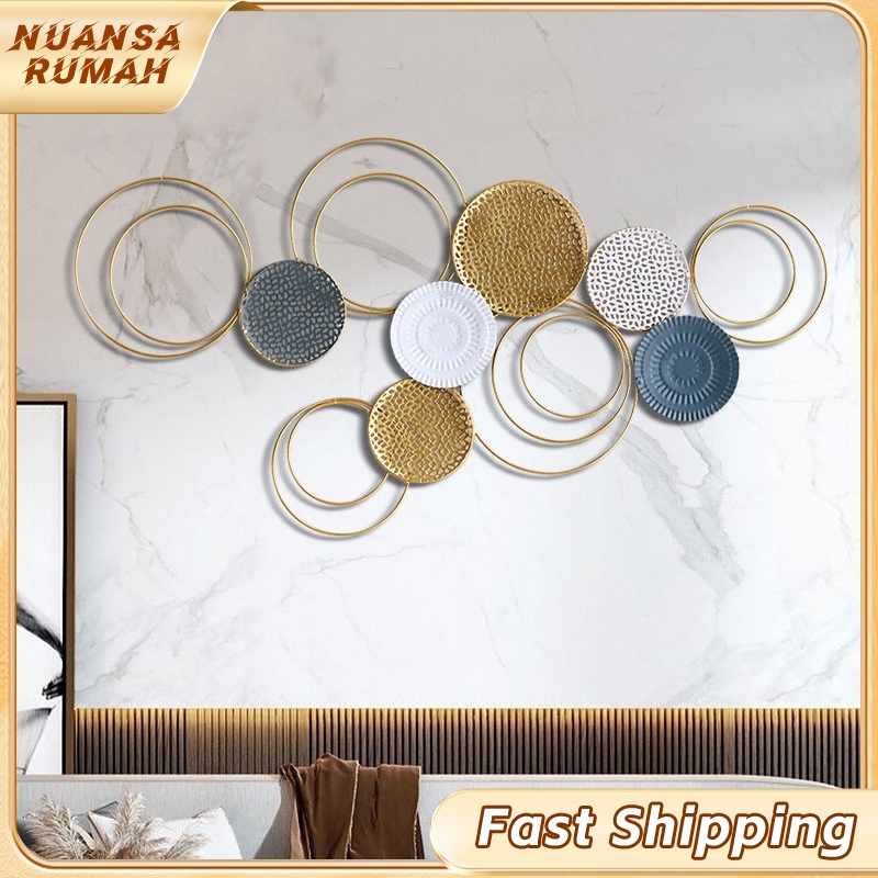 Terlaris Nordic Cahaya Mewah Gaya Besi Tempa Hiasan Dinding Ruang Tamu Kamar Tidur Hiasan Dinding