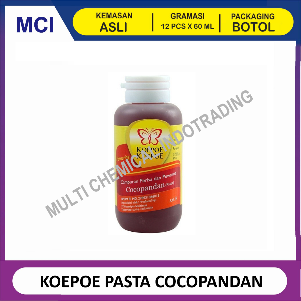 

KOEPOE KUPU PASTA PERISA COCO PANDAN COCOPANDAN 60 ML - 1 LUSIN 12 PCS