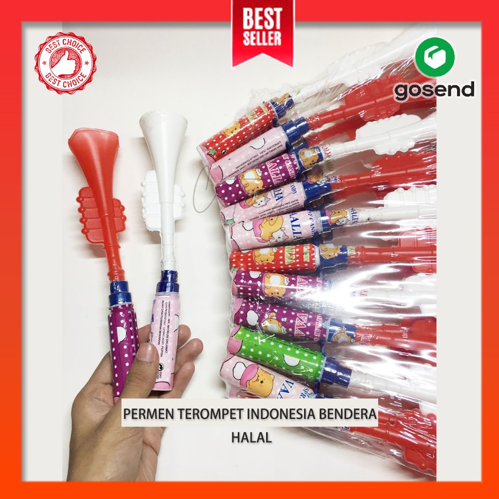 

Permen Terompet Indonesia Permen Spray & Termpet Merah Putih isi 20 Pcs