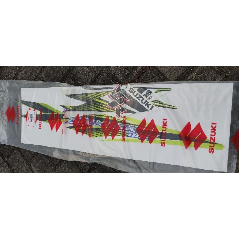 striping stiker sticker suzuki shooter hijau merah biru hitam baru ori sgp