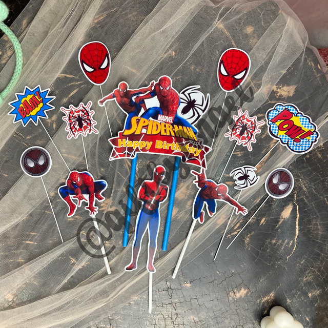 

Cake Topper SpiderMan Happy Birthday / Dekorasi Kue Ultah Karakter Premium