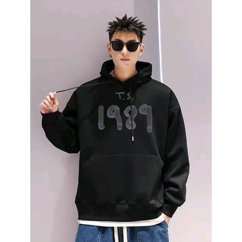 Sweater Hoodie Pria 1989 Taylor Swift The Eras Tour  Black Baju Kaos Oversize Premium Size M-XXL