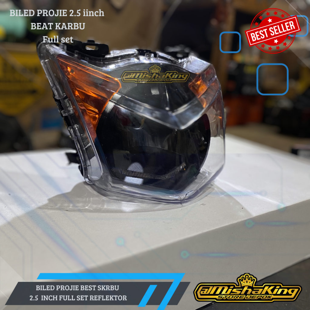 REFLEKTOR BEAT KARBU MODIF SMOKE ORANGE 2 MODE