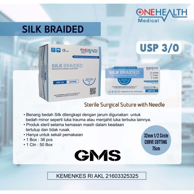Benang Silk Braided Per Pcs Onehealth